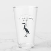 ヘロン・エグレットのシルエット海岸湿地の鳥 タンブラーグラス (正面)