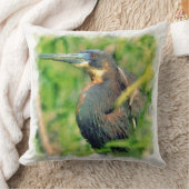 ヘロンB水彩枕 クッション (ブランケット)