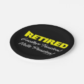 ヘロー退職したペンション（暗） ペーパープレート (アングル)