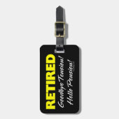 ヘロー退職したペンション(暗) ラゲッジタグ (正面縦)