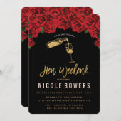 ヘンウィークエンド旅程招待状 招待状 (正面/裏面)