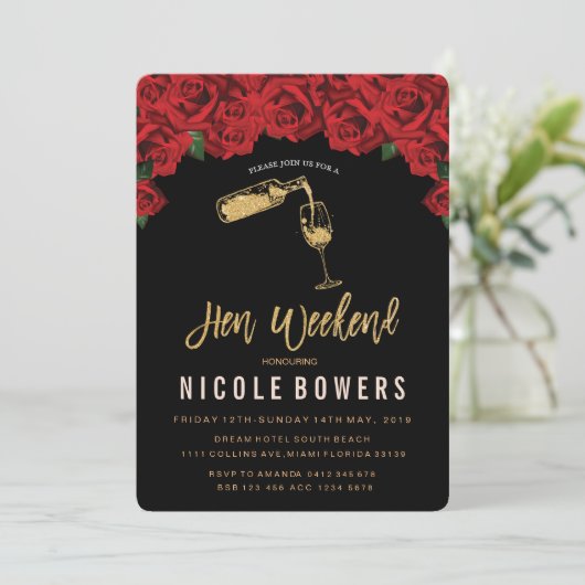 ヘンウィークエンド旅程招待状 招待状 (スタンド正面)