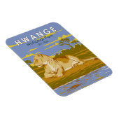 ヘンゲ国立公園ジンバブエ旅行芸術ヴィンテージ マグネット (右側)