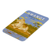 ヘンゲ国立公園ジンバブエ旅行芸術ヴィンテージ マグネット (左側)