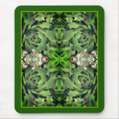 ヘンズアンドチックスガーデン多肉質クローズアップ抽象芸術 マウスパッド (正面)