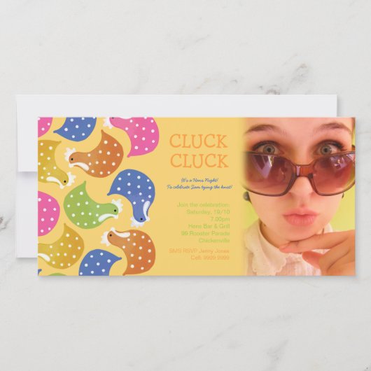 ヘンズナイトバチェロレッテイベントフォト招待状 (正面)