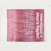 ヘンズナイトバラピンクティンセフェイクルバック タペストリー (正面(横))