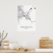 ヘンダーソンの地図 – ネバダ州 – 市内地図ポスター ポスター (キッチン)