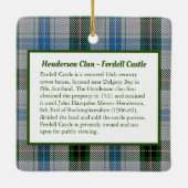 ヘンダーソンクランフォーデルキャッスルタータンチェッククリスマス セラミックオーナメント (裏面)