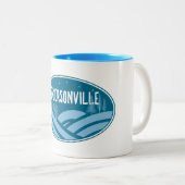 ヘンダーソンビルノースカロライナアウトドア ツートーンマグカップ (正面右)