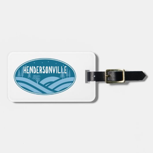 ヘンダーソンビルノースカロライナアウトドア ラゲッジタグ (正面横)