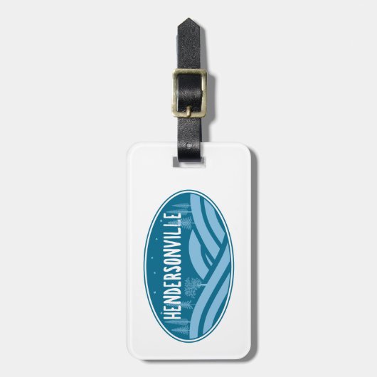 ヘンダーソンビルノースカロライナアウトドア ラゲッジタグ (正面縦)