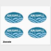 ヘンダーソンビルノースカロライナアウトドア 楕円形シール (シート)