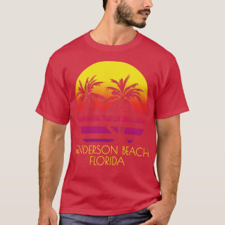 ヘンダーソンビーチフロリダヴィンテージトロピカルサンセットパ Tシャツ