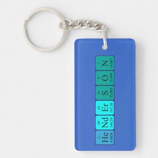 ヘンダーソン期別テーブル名キーリング キーホルダー (正面)
