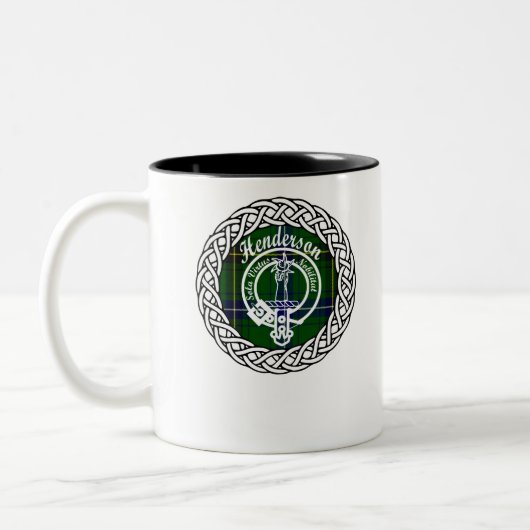ヘンダーソン氏スコットランド·クラン·タータンクレスト ツートーンマグカップ (左)