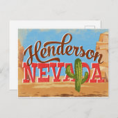 ヘンダーソン・ネバダ砂漠のビンテージ・トラベル ポストカード (正面/裏面)