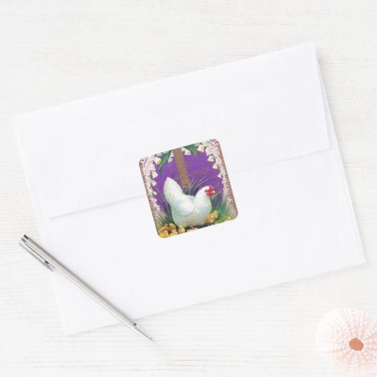 ヘンチックスとクロスヴィンテージイースター スクエアシール (封筒)