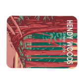 ヘンディウッズ州パークカリフォルニアバッジヴィンテージ マグネット (横)