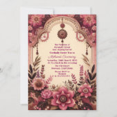 ヘンディセレモニー パープルパビリオン インドの結婚式 招待状 (正面)