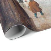 ヘンドリックアヴェルキャンプアイススケートで滑るニアアビレッジ ラッピングペーパー (ロールコーナー)