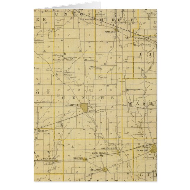 ヘンドリックス郡の地図 (正面)