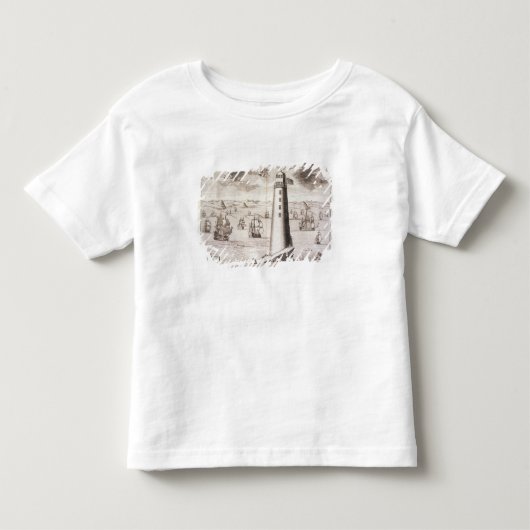 ヘンドリックHulが刻むEddystoneの灯台 トドラーTシャツ (正面)