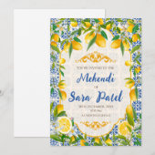 ヘンナの招待状 & イタリアンテーマの装飾 招待状 (正面/裏面)