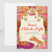 ヘンナの招待状 & デジタルヘンディーの招待状 招待状 (正面/裏面)