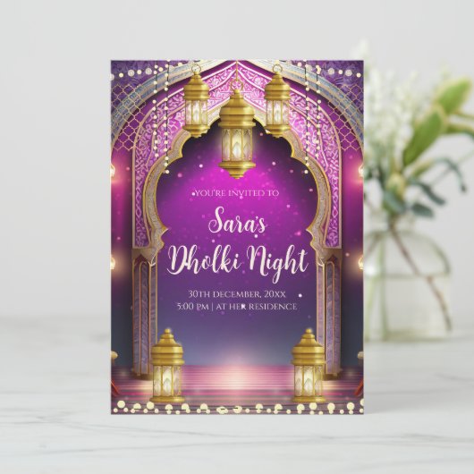 ヘンナの招待状 & デジタル ドホールキーの招待状 招待状 (スタンド正面)