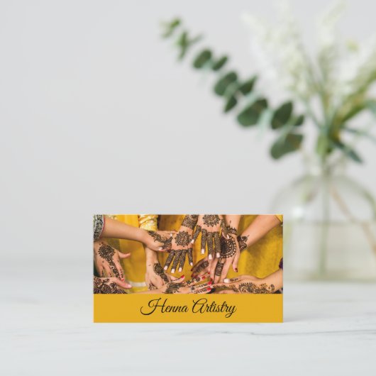 ヘンナアーティストビジネスカード 名刺 (スタンド正面)