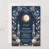 ヘンナイスラムニカアラビアワリーマムスリムウェディングを追加 招待状 (正面)