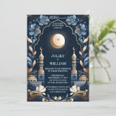 ヘンナイスラムニカアラビアワリーマムスリムウェディングを追加 招待状 (スタンド正面)