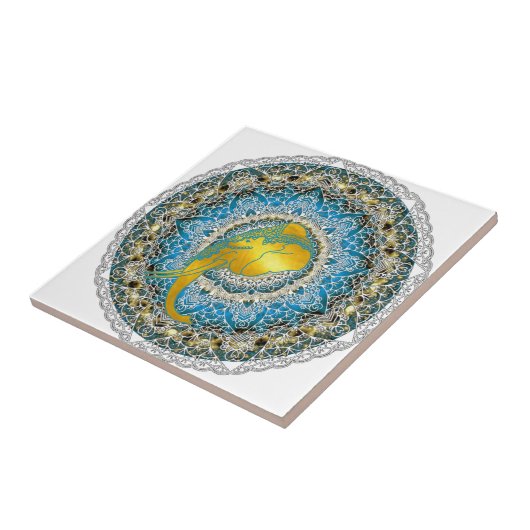 ヘンナエレファントマンダラガネシャマインドフルギフト タイル (側面)