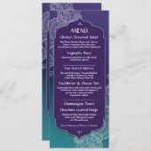 ヘンナスタイルのジュエルパーティーウェディングレセプション 招待状 (正面/裏面)