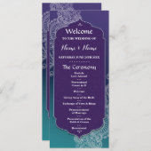 ヘンナスタイルのジュエル アラビアンナイト ウェディングプログラム プログラム (正面/裏面)