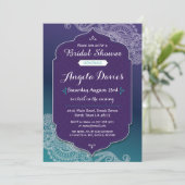 ヘンナスタイルのジュエル ブライダルシャワー招待状 アラビアン 招待状 (スタンド正面)