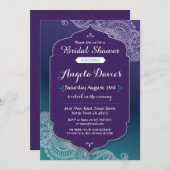ヘンナスタイルのジュエル ブライダルシャワー招待状 アラビアン 招待状 (正面/裏面)