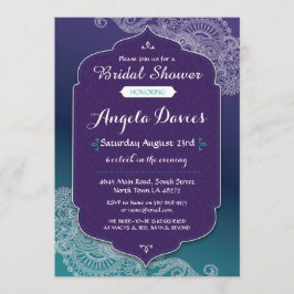 ヘンナスタイルのジュエル ブライダルシャワー招待状 アラビアン 招待状