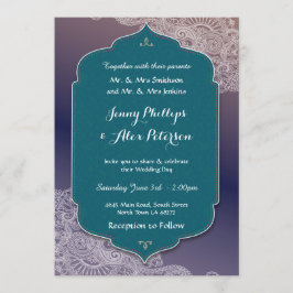 ヘンナスタイルジュエルウェディングパーティーアラビアンナイツ 招待状