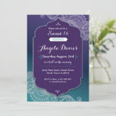 ヘンナスタイルジュエルスイート16バースデーパーティ招待状 招待状 (スタンド正面)