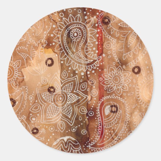 ヘンナステッカー ラウンドシール (正面)