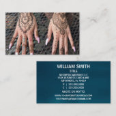 ヘンナハンドタトゥービジネスカード 名刺 (正面/裏面)