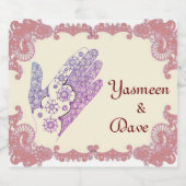 ヘンナハンドパーティーボトル スパークリングワインラベル (シングルラベル)