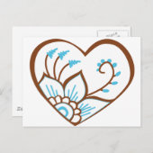 ヘンナハートブルー ポストカード (正面/裏面)