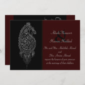 ヘンナピーコック 招待状 (正面/裏面)