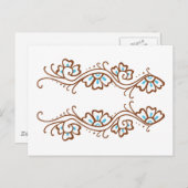 ヘンナフラワーチェーン ポストカード (正面/裏面)