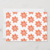 ヘンナフラワーブライダルシャワーインビテーション暗い赤紫色 招待状 (裏面)