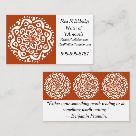 ヘンナマンダラ 名刺 (正面/裏面)