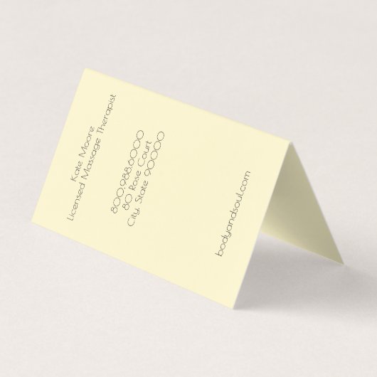 ヘンナメーンディハンズマッサージセラピストプラクティス 名刺 (裏面)